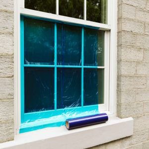 Buy Blue or Clear Window Glass Protection Film Online From Norden Dust Covers